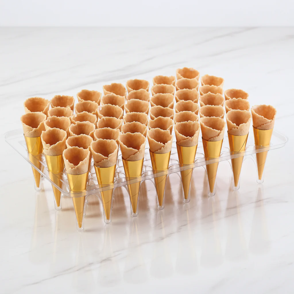 Neutral Mini Canape Cones, x 45