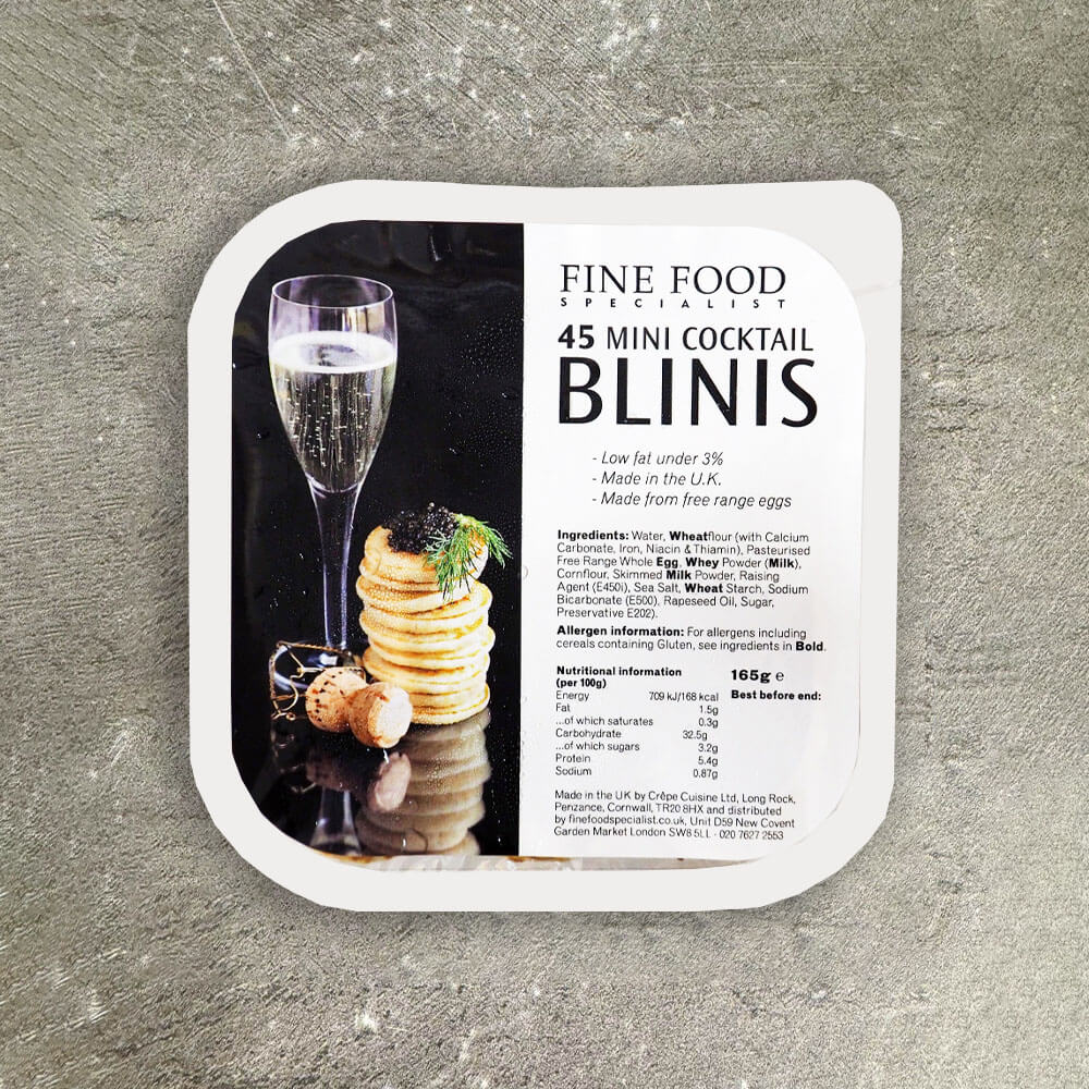 Bite Sized Blinis, from Frozen, x 45