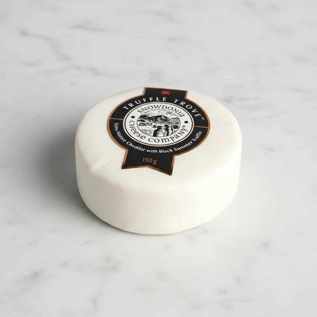 Snowdonia Black Truffle Cheddar Truckle, 150g