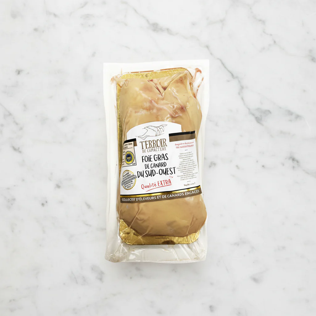 Raw Duck Foie Gras Extra, Frozen, +/-500g