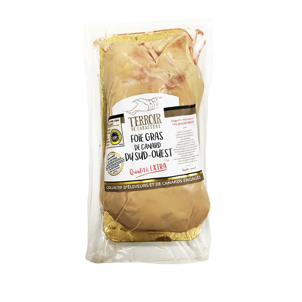 Raw Duck Foie Gras Extra, Frozen, +/-500g - Image 2