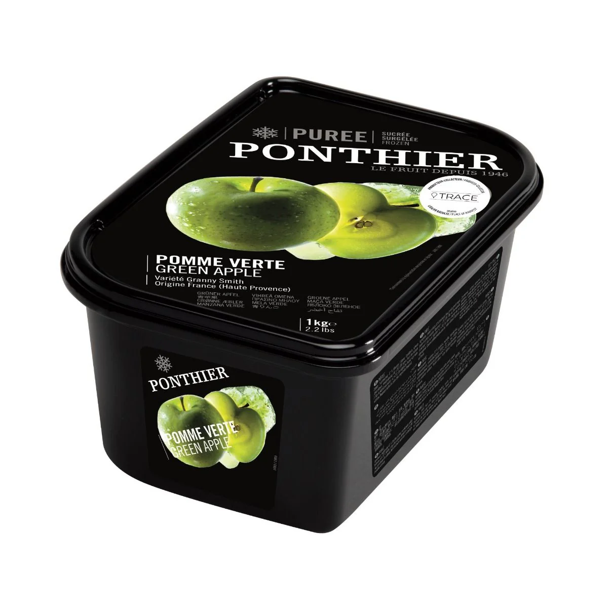 Green Apple Puree, Ponthier, Frozen, 1kg - Image 2