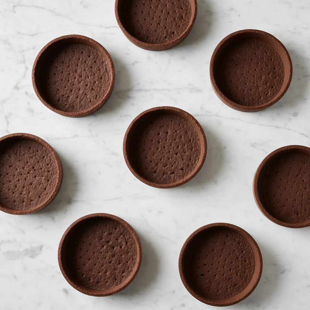 Chocolate Tart Shells, Round, Large (70mm) x 12