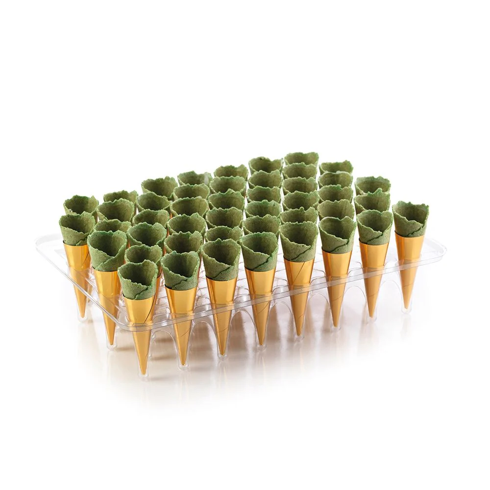 Savoury Fillable Basil Mini Canape Cones, x 45 - Image 2