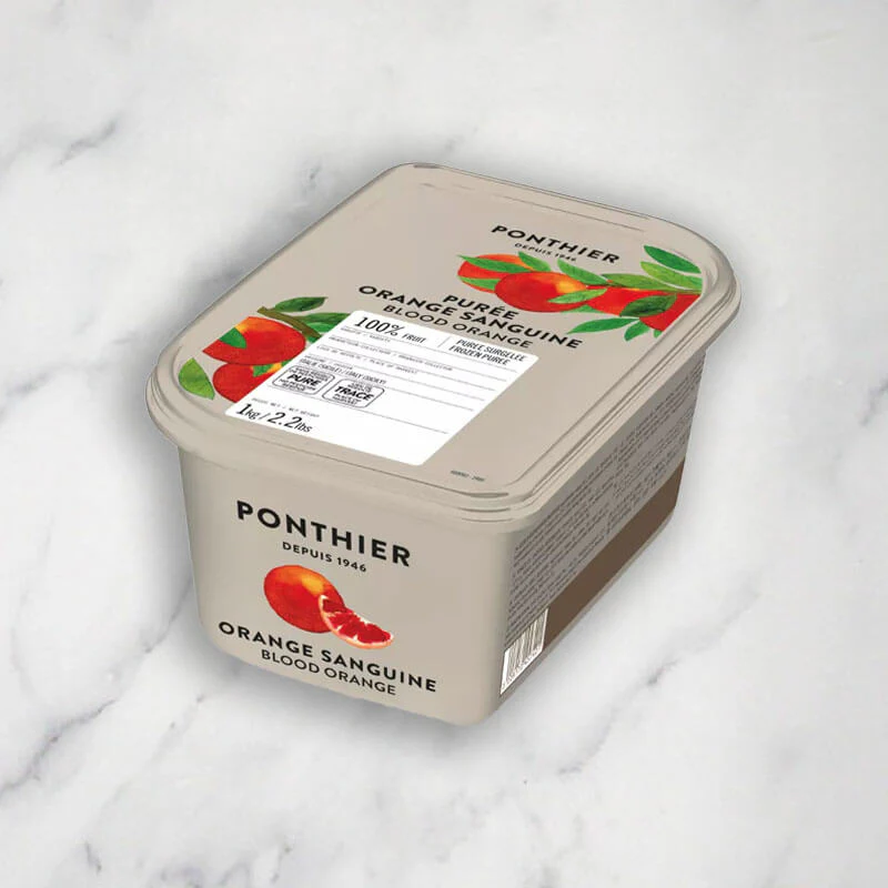 Sicilian Blood Orange Puree, Ponthier, Frozen, 1kg - Image 2