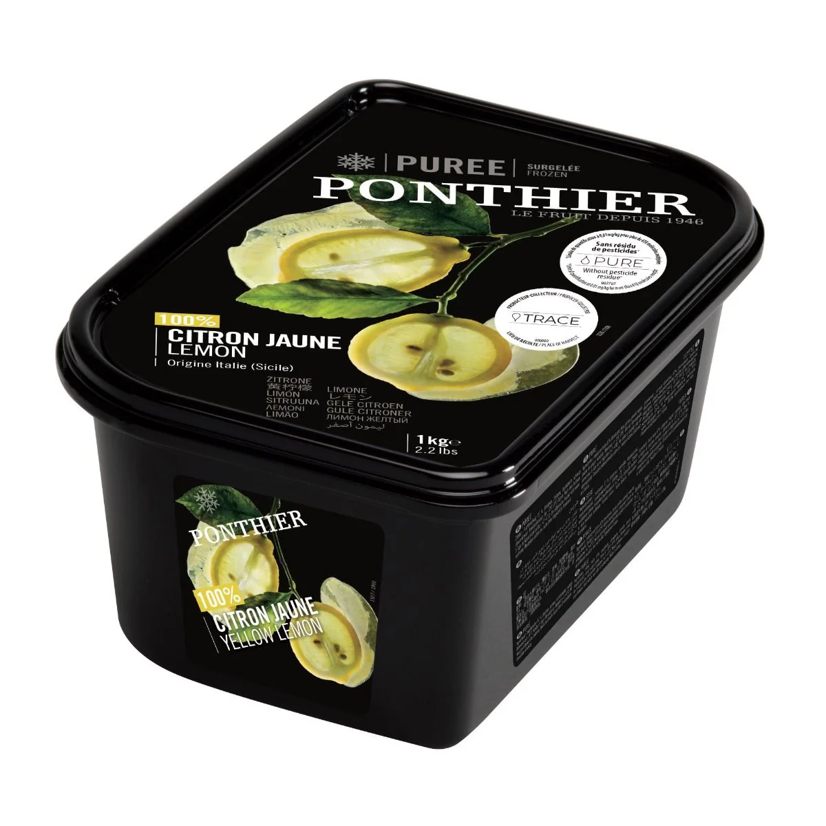 Sicilian Lemon Puree, Ponthier, Frozen, 1kg