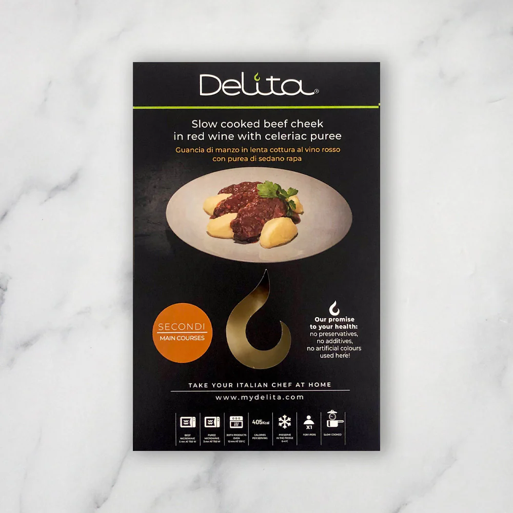Slow Cooked Beef Cheek in Red Wine with Celeriac Puree, Frozen, 300g - Image 2