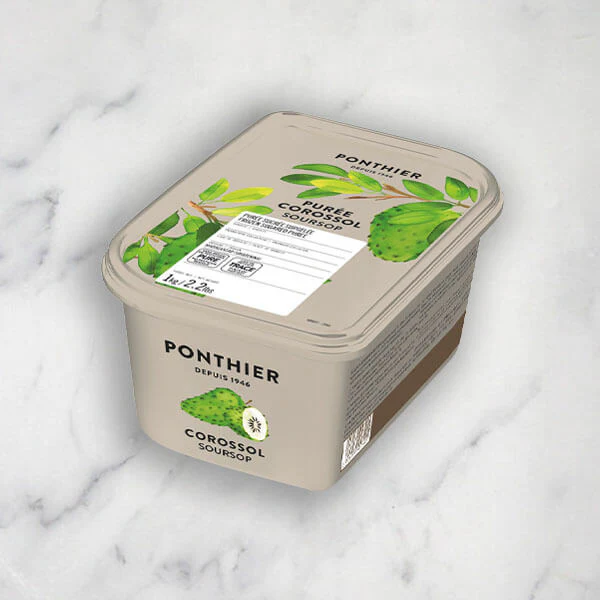 Soursop Puree, Ponthier, Frozen, 1kg
