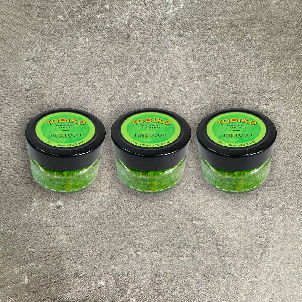 Wasabi Tobiko, Frozen, 3 x 100g - Image 2