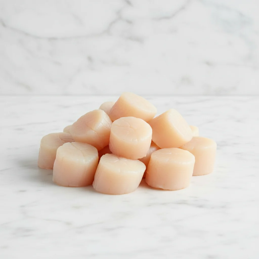 Wild Scallop Meat, Refreshed, Roeless, Unsoaked, 1kg